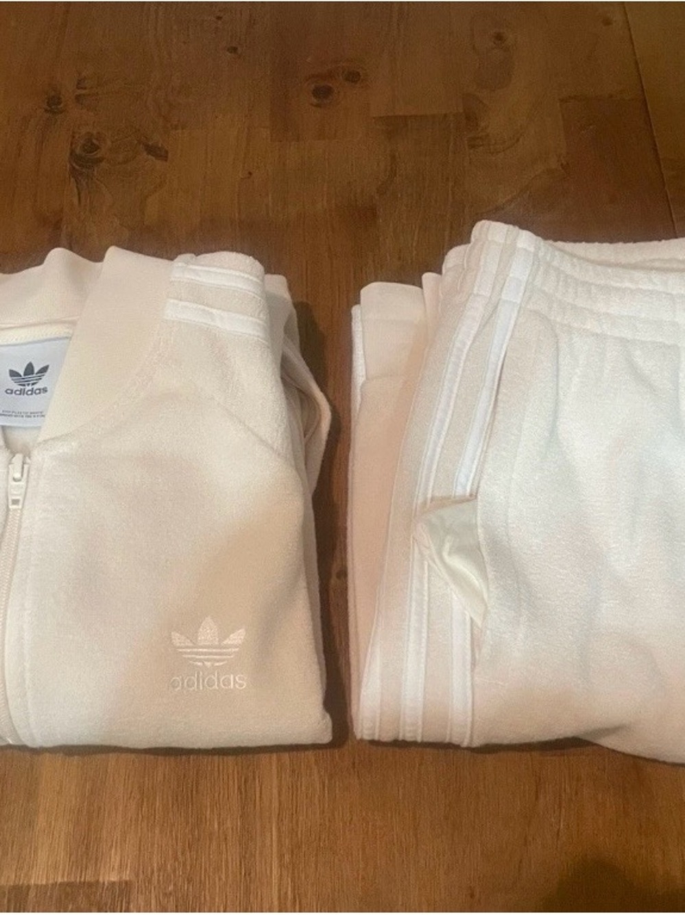 Adidas track Pants & Jacket Set Adicolor pants small jacket medium wonder white